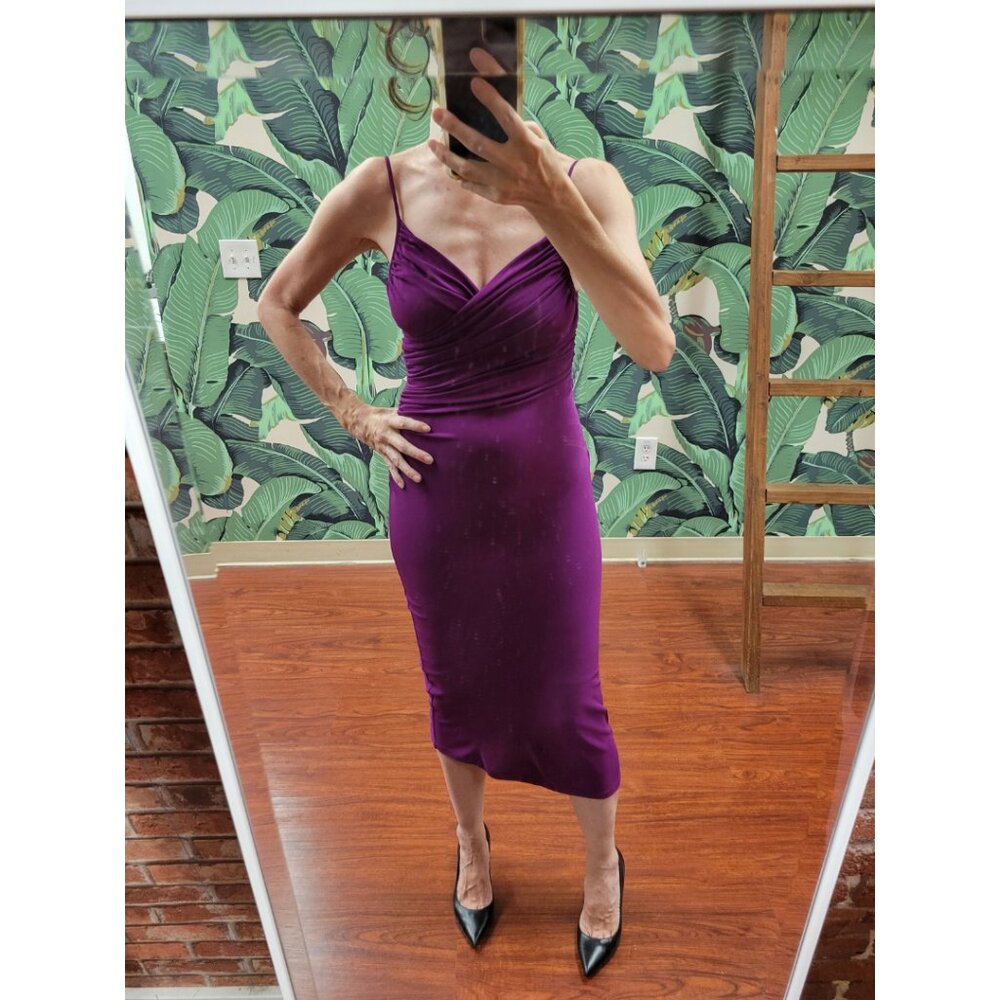 Diane Von Furstenberg Slip Dress in Fuchsia